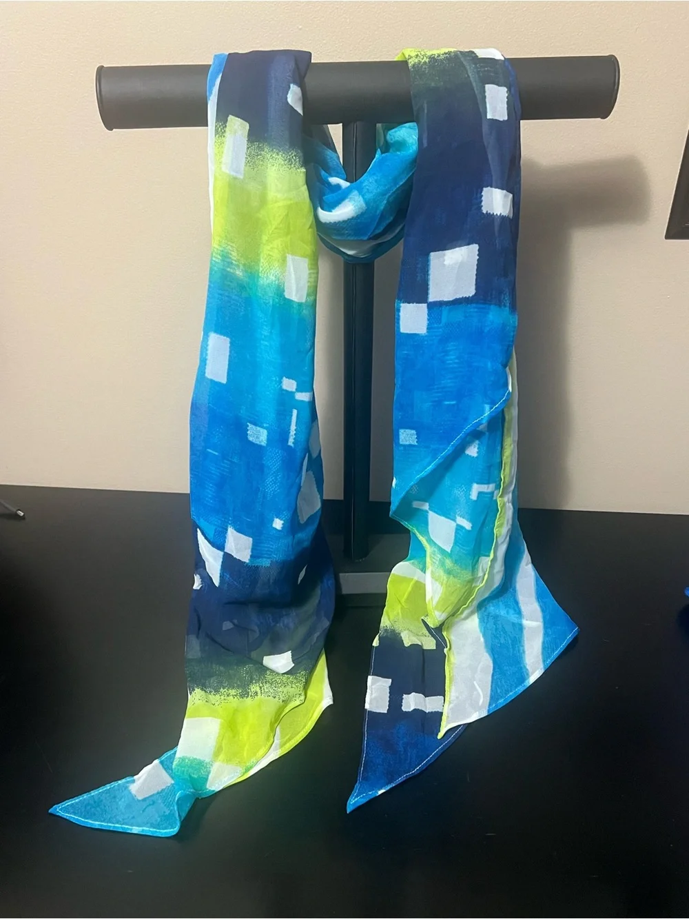 Lightweight Blue Multi-Pattern Women's Scarf Collection